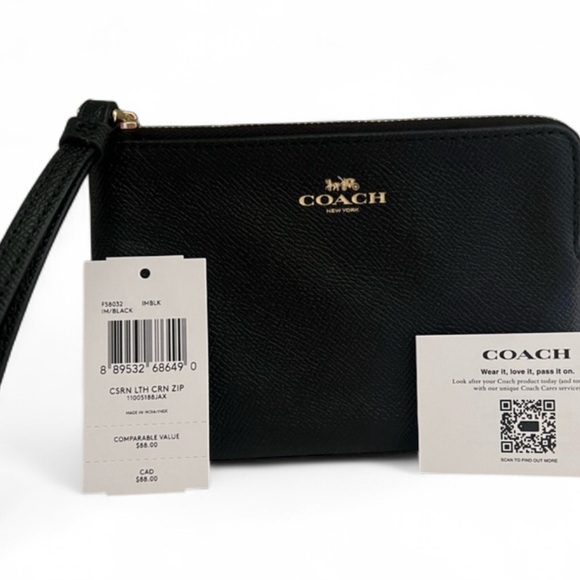 BRAND NEW - Coach Black Wristlet Wallet - Picture 1 of 5